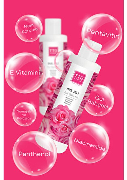 Clinic Duş Jeli Gül Tazeliği Aromaterapi Etkisiyle 250 ml Cilt Bakımı İçin