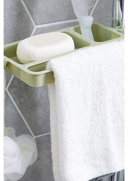 Musluğa Takılan Sünger Havlu Askılı Sabun Hazneli Mutfak Banyo Lavabo Düzenleyici Organizer fırsatları