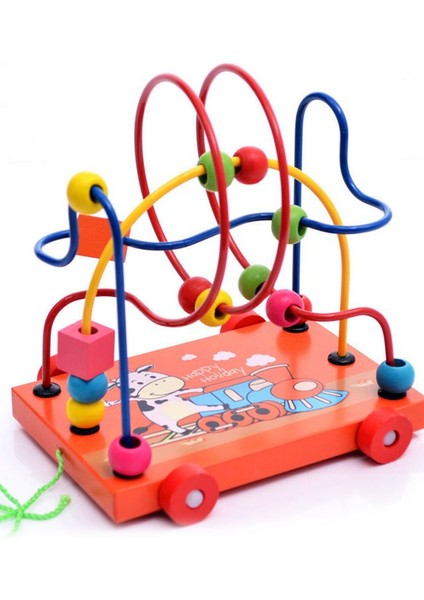 Ahşap Zeka Geliştirici Engel Oyun Seti Tekerlekli Sağlığa Zararsız Ahşap Eğitici Geliştirici Oyuncak modelleri