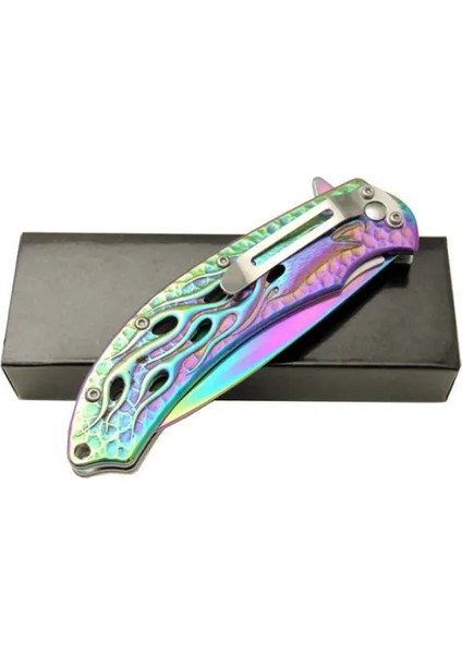 Kartal Rainbowi Tk 21 cm Kamp / Outdoor Çakı - Yarı Otomatik, Kemerlikli, Kutulu fiyatları