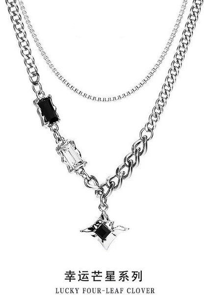 Yeni Perçin Metal Deri Yaka Crockpunk Aşk Kız Kültür Niş Kolye (Yurt Dışından)