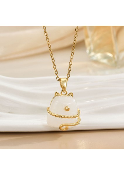 Yeni Kolye Kadın Dönebilen Çiçek Titanyum Çelik Niş Tasarım Duygusu Basit Moda Trendi Yüz Mizaç Köprücük Kemiği Zincir Takı (Yurt Dışından)