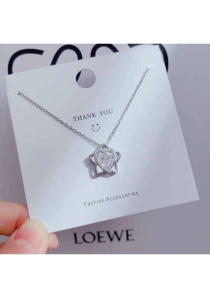 Yeni Kolye Kadın Moda Yüz Köprücük Kemiği Zinciri ile Kore Mizaç Kolye Kadın Diy Aksesuarları (Yurt Dışından)