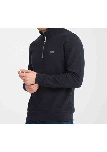 Fermuar Yaka Lacivert Regular Fit