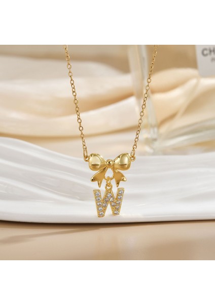 Yeni Bakır Kaplama Mikro-Set Zirkon Metin Tasarımı Moda Basit ve Çok Yönlü Kolye Ucu Kolye (Yurt Dışından)