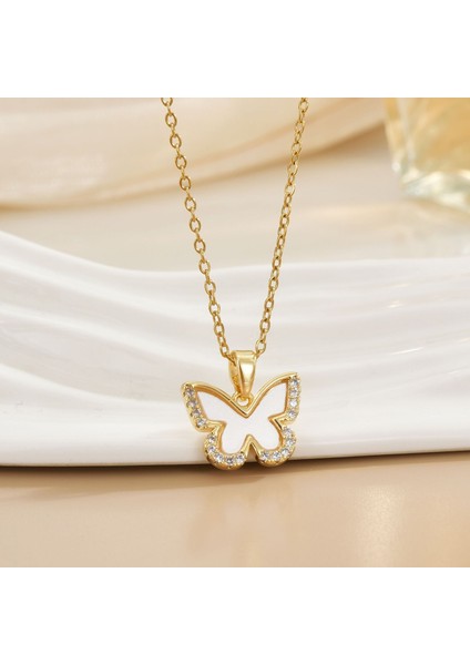 Yeni Kolye Kadın Dönebilen Çiçek Titanyum Çelik Niş Tasarım Duygusu Basit Moda Trendi Yüz Mizaç Köprücük Kemiği Zincir Takı (Yurt Dışından)