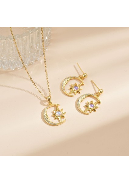 Yeni Işık Lüks Moda Yıldız Gezegen Şekli Tasarım Kolye Kadın Titanyum Çelik Köprücük Kemiği Zinciri Kozmik Yıldız Nehir Kolye Mücevher (Yurt Dışından)