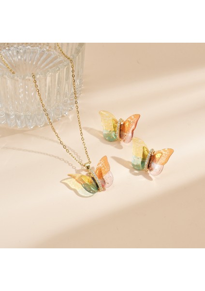 Yeni Işık Lüks Moda Yıldız Gezegen Şekli Tasarım Kolye Kadın Titanyum Çelik Köprücük Kemiği Zinciri Kozmik Yıldız Nehir Kolye Mücevher (Yurt Dışından)