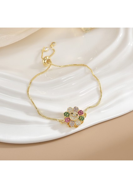 Yeni Kolye Kadın Dönebilen Çiçek Titanyum Çelik Niş Tasarım Duygusu Basit Moda Trendi Yüz Mizaç Köprücük Kemiği Zincir Takı (Yurt Dışından)