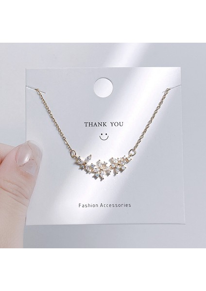 Yeni Kolye Kadın Moda Yüz Köprücük Kemiği Zinciri ile Kore Mizaç Kolye Kadın Diy Aksesuarları (Yurt Dışından)