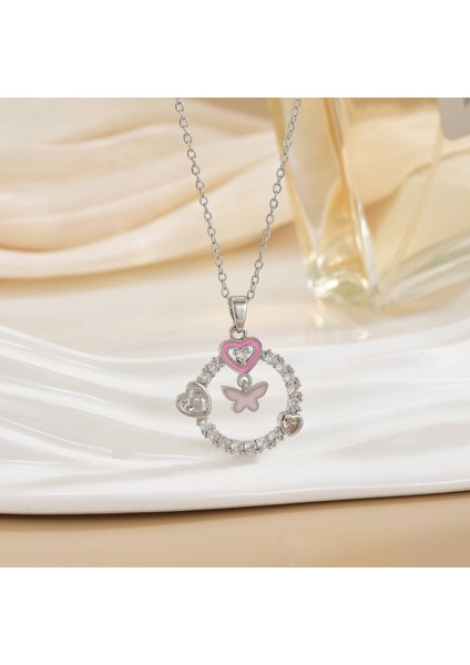 Yeni Kolye Kadın Dönebilen Çiçek Titanyum Çelik Niş Tasarım Duygusu Basit Moda Trendi Yüz Mizaç Köprücük Kemiği Zincir Takı (Yurt Dışından)