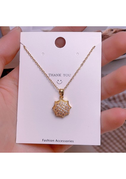 Yeni Titanyum Çelik Köprücük Kemiği Zinciri Dönen Kolye Kolye Kadın Yüz Aksesuarlı (Yurt Dışından)