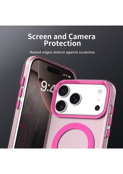 iPhone 17 Pro Max Için Telefon Kılıfı, Magsafe ile Uyumlu, Ince, Yarı Saydam, Mat, Darbeye Dayanıklı Koruyucu Kılıf, Kırmızı (Yurt Dışından) fiyatları