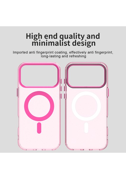 iPhone 17 Pro Max Için Telefon Kılıfı, Magsafe ile Uyumlu, Ince, Yarı Saydam, Mat, Darbeye Dayanıklı Koruyucu Kılıf, Kırmızı (Yurt Dışından) fırsatları