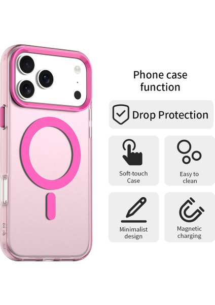 iPhone 17 Pro Max Için Telefon Kılıfı, Magsafe ile Uyumlu, Ince, Yarı Saydam, Mat, Darbeye Dayanıklı Koruyucu Kılıf, Kırmızı (Yurt Dışından) indirimleri