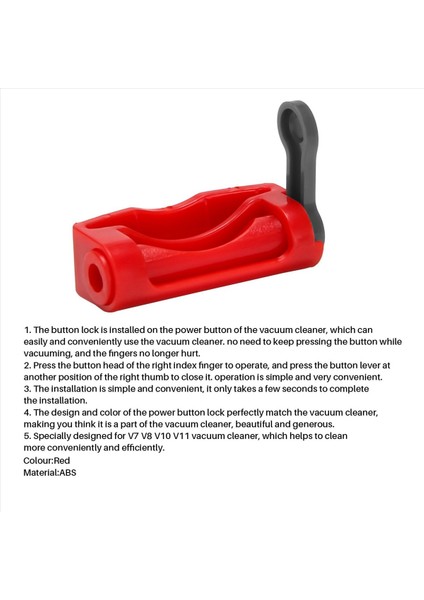 Dyson V6 V7 V8 V10 V11 Elektrikli Süpürge Için Tetik Kilidi, Kırmızı (Yurt Dışından) fiyatları