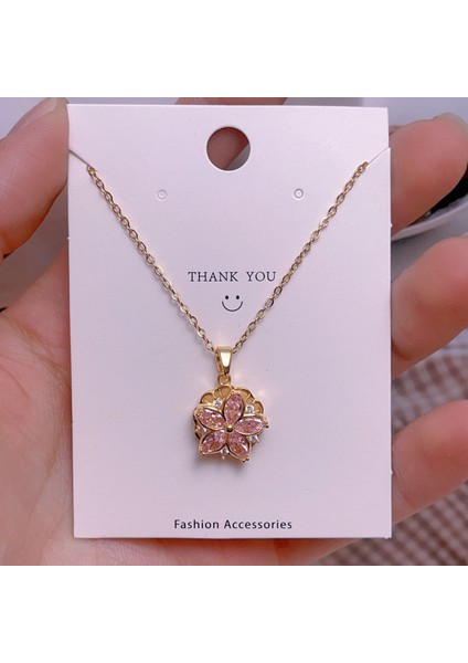 Yeni Titanyum Çelik Köprücük Kemiği Zinciri Dönen Kolye Kolye Kadın Yüz Aksesuarlı (Yurt Dışından)