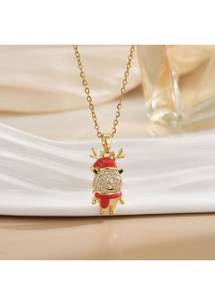 Yeni Titanyum Çelik Kolye Kadın Mizaç Mikro-Set Zirkonya Kişilik Kıdemli Köprücük Kemiği Duygusu Zincir Takı (Yurt Dışından)