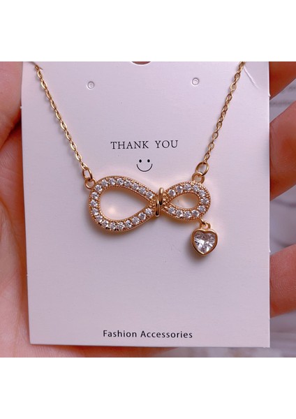 Yeni Kolye Kadın Moda Yüz Köprücük Kemiği Zinciri ile Kore Mizaç Kolye Kadın Diy Aksesuarları (Yurt Dışından)