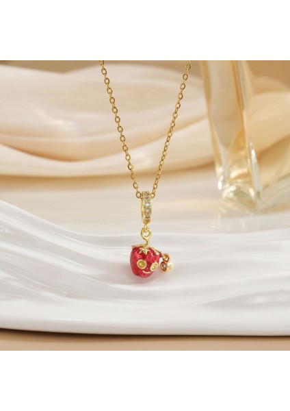 Yeni Kolye Kadın Moda Yüz Köprücük Kemiği Zinciri ile Kore Mizaç Kolye Kadın Diy Aksesuarları (Yurt Dışından)