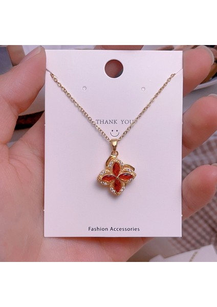 Yeni Titanyum Çelik Köprücük Kemiği Zinciri Dönen Kolye Kolye Kadın Yüz Aksesuarlı (Yurt Dışından)