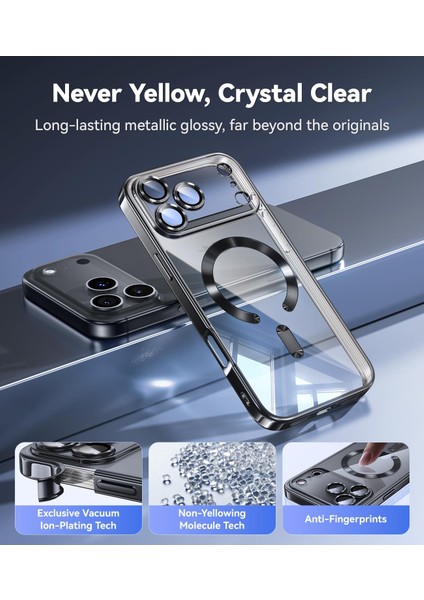 iPhone 17 Için Manyetik Şeffaf Kılıf, Magsafe ile Uyumlu, Kamera Korumalı Elektroliz Kaplama Telefon Kılıfı, Koyu Yeşil (Yurt Dışından) fiyatları