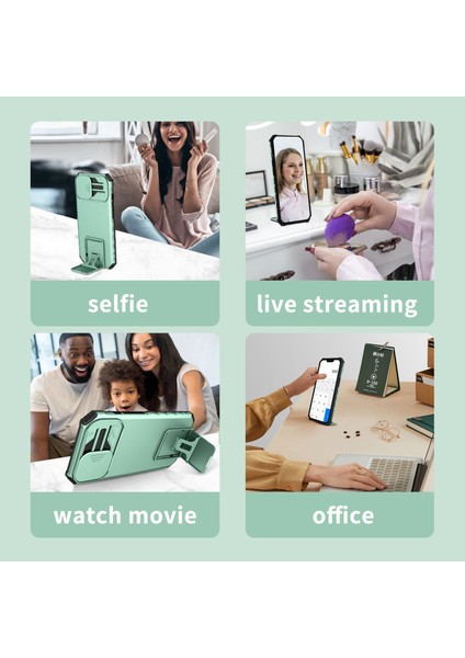 iPhone 17 Pro Için Çift Katmanlı Kılıf, Darbeye Dayanıklı, Kayar Kamera Korumalı Sağlam Standlı Koruyucu Kılıf, Turkuaz (Yurt Dışından) fiyatları