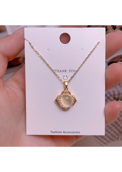 Yeni Titanyum Çelik Köprücük Kemiği Zinciri Dönen Kolye Kolye Kadın Yüz Aksesuarlı (Yurt Dışından)