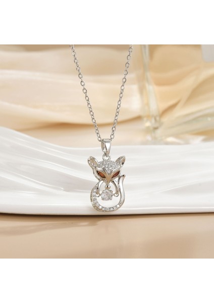 Yeni Basit Titanyum Çelik Kolye Kadın 18K Gül Altın Dört Yapraklı Yonca Kolye Ins Gelgit Net Kırmızı Patlama Modelleri Köprücük Kemiği Zinciri (Yurt Dışından)