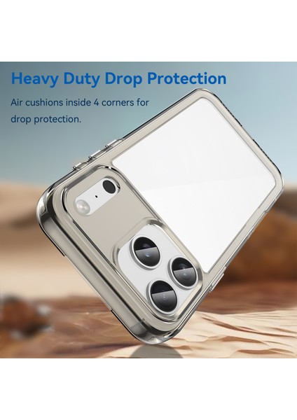 iPhone 17 Pro Max Için Koruyucu Kılıf, Şeffaf Arka, Darbeye Dayanıklı Tpu Silikon Tampon Kılıf, Gri (Yurt Dışından) indirimleri