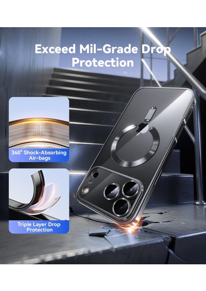 iPhone 17 Pro Için Manyetik Şeffaf Kılıf, Magsafe ile Uyumlu, Kamera Korumalı Elektroliz Kaplama Telefon Kılıfı, Mor (Yurt Dışından) indirimleri