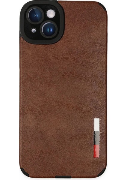 iPhone 14 Plus Kılıf Loop Deri Silikon - Kahverengi (K95)