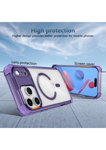 iPhone 17 Pro Max Için Manyetik Kılıf, Magsafe Darbeye Dayanıklı Askeri Koruma Şeffaf Telefon Kılıfı Mor ile Uyumlu (Yurt Dışından) indirimleri