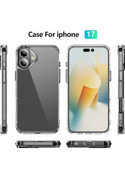 iPhone 17 Kılıfı, iPhone 17 Için Kristal Şeffaf Pc Sert Kabuk Tpu Tampon Köşe Kenar Darbeye Dayanıklı Koruyucu Kılıf (Yurt Dışından) fiyatları