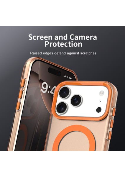iPhone 17 Pro Için Telefon Kılıfı, Magsafe ile Uyumlu, Ince, Yarı Saydam, Mat, Darbeye Dayanıklı Koruyucu Kılıf, Turuncu (Yurt Dışından) fiyatları