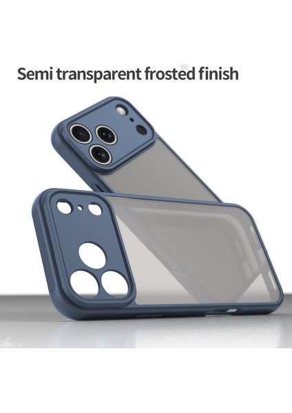 iPhone 17 Pro Max Için Kamera Korumalı Mat Kılıf, Yarı Saydam Mat Arka Yüzey, Darbeye Dayanıklı Telefon Kılıfı, Mavi (Yurt Dışından) fırsatları