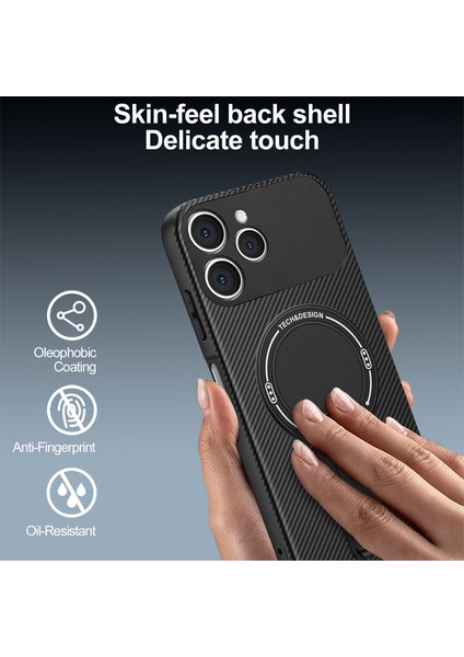 Tecno Spark 40 Için Manyetik Kılıf, Standlı Karbon Fiber Tasarımlı Tpu Hibrit Telefon Kılıfı, Mavi (Yurt Dışından) indirimleri