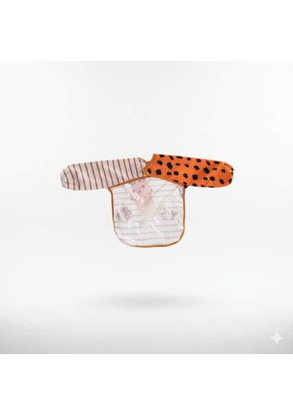 Bebek Uzun Kollu Su Geçirmez Önlük Zürafa Desenli Mama Önlüğü Kolay Temizlenebilir Beslenme Önlüğü modelleri