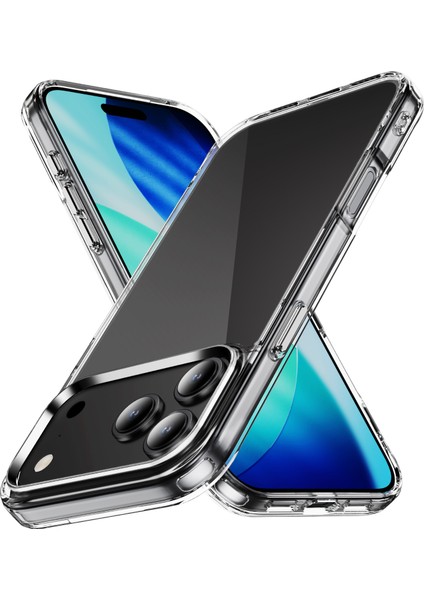 iPhone 17 Pro Kılıfı, iPhone 17 Pro Için Kristal Şeffaf Pc Sert Kabuk Tpu Tampon Köşe Kenar Darbeye Dayanıklı Koruyucu Kılıf (Yurt Dışından)