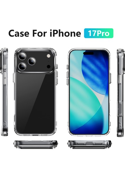 iPhone 17 Pro Kılıfı, iPhone 17 Pro Için Kristal Şeffaf Pc Sert Kabuk Tpu Tampon Köşe Kenar Darbeye Dayanıklı Koruyucu Kılıf (Yurt Dışından) fiyatları