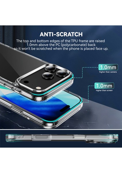 iPhone 17 Pro Kılıfı, iPhone 17 Pro Için Kristal Şeffaf Pc Sert Kabuk Tpu Tampon Köşe Kenar Darbeye Dayanıklı Koruyucu Kılıf (Yurt Dışından) indirimleri