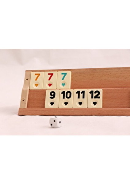 Ağaç Okey Takımı 43 cm Istaka ve 16 mm Melamin Okey Taşları ile 4 Parça fırsatları