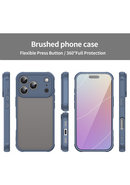 iPhone 17 Pro Için Kamera Korumalı Mat Kılıf, Yarı Saydam Mat Arka Yüzey, Darbeye Dayanıklı Telefon Kılıfı, Mavi (Yurt Dışından) fiyatları