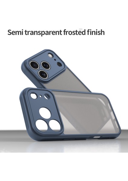 iPhone 17 Pro Için Kamera Korumalı Mat Kılıf, Yarı Saydam Mat Arka Yüzey, Darbeye Dayanıklı Telefon Kılıfı, Mavi (Yurt Dışından) fırsatları