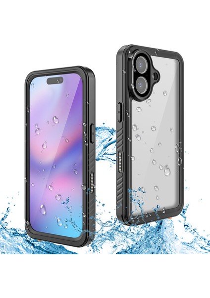 iPhone 17 Için Su Geçirmez Kılıf, 360 Derece Koruma, Dış Mekanda Her Yönüyle Koruma, IP68 Sertifikalı Tam Vücut Koruması, Su Altı Koruyucu Kılıf, Siyah (Yurt Dışından)