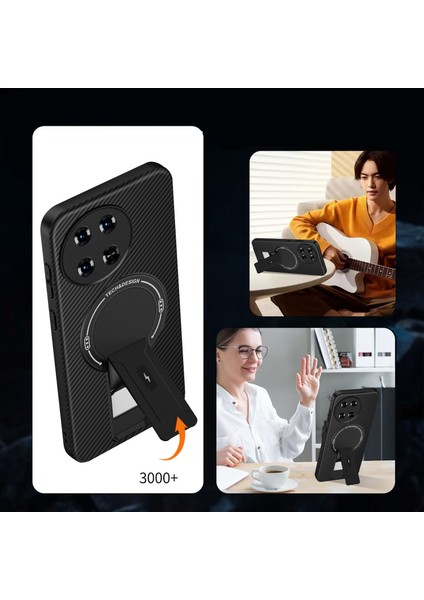 Tecno Spark 30 Pro 4g Için Manyetik Kılıf, Standlı Karbon Fiber Tasarımlı Tpu Hibrit Telefon Kılıfı, Mor (Yurt Dışından) fiyatları