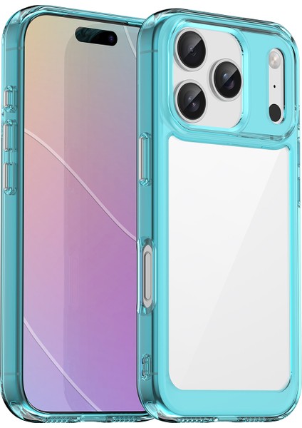 iPhone 17 Pro Için Koruyucu Kılıf, Şeffaf Arka, Darbeye Dayanıklı Tpu Silikon Tampon Kılıf, Açık Mavi (Yurt Dışından)