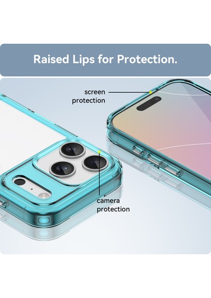 iPhone 17 Pro Için Koruyucu Kılıf, Şeffaf Arka, Darbeye Dayanıklı Tpu Silikon Tampon Kılıf, Açık Mavi (Yurt Dışından) fırsatları