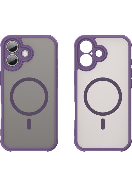 iPhone 17 Için Manyetik Kılıf, Yarı Saydam Mat Arka, Kamera Korumalı Darbeye Dayanıklı Telefon Kılıfı, Mor (Yurt Dışından) fiyatları