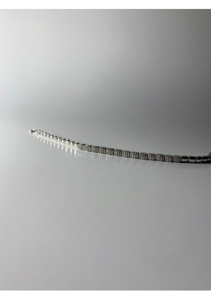 Parlak Taş Detaylı özel seri Şık Kadın Gümüş Bileklik